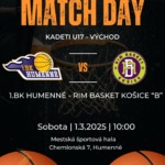 1.BK Humenné – RIM Basket Košice B 30:93 (12:53), kadeti U17, 1.3.2025